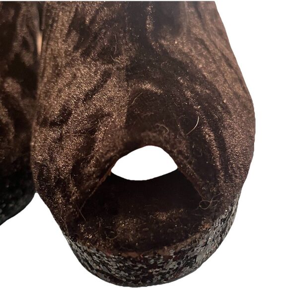 Poetic Licence Perfectly Lovely Black Velvet Glitter Platform Heels Size 10 NIB - Picture 7 of 16